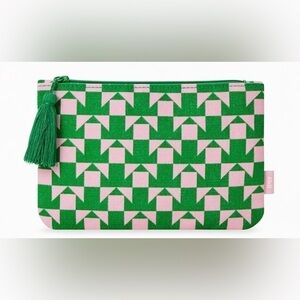 Ipsy Glam Makeup Bag, Pink and Green